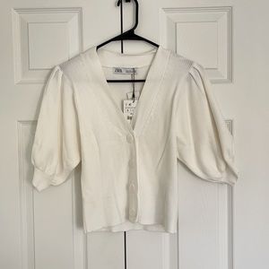 Zara Puff Sleeve Cardigan - Tags still on
